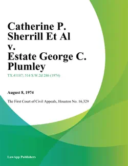 catherine p. sherrill et al v. estate george c. plumley imagen de la portada del libro