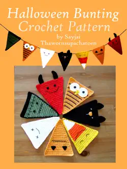 halloween bunting crochet pattern book cover image