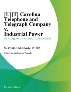 carolina telephone and telegraph company v. industrial power imagen de la portada del libro