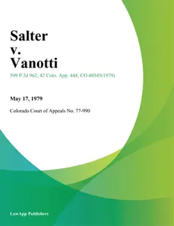 salter v. vanotti book cover image