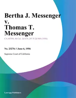 bertha j. messenger v. thomas t. messenger imagen de la portada del libro