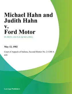 michael hahn and judith hahn v. ford motor book cover image