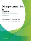 Olympic Arms, Inc. v. Green synopsis, comments