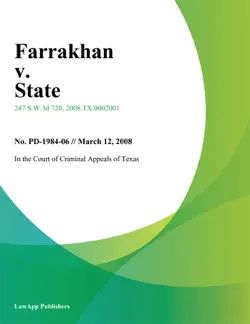 farrakhan v. state book cover image