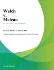 Welch v. Mclean sinopsis y comentarios
