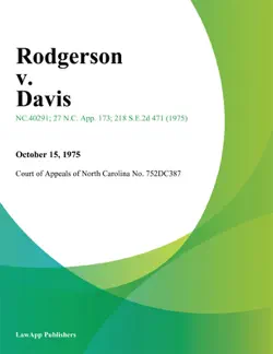 rodgerson v. davis book cover image