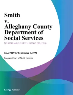smith v. alleghany county department of social services book cover image