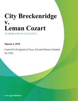 city breckenridge v. leman cozart book cover image