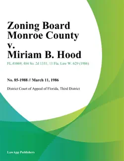 zoning board monroe county v. miriam b. hood book cover image