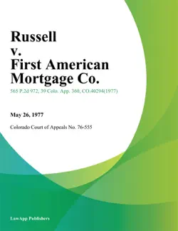 russell v. first american mortgage co. imagen de la portada del libro