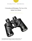 Citizenship and Belonging: The Case of the Italian Vote Abroad. sinopsis y comentarios