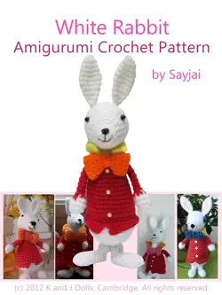 white rabbit amigurumi crochet pattern book cover image