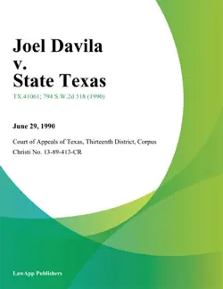 joel davila v. state texas book cover image