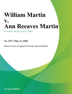 william martin v. ann reeaves martin book cover image