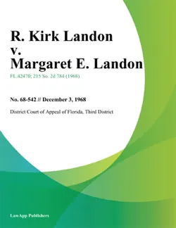 r. kirk landon v. margaret e. landon book cover image