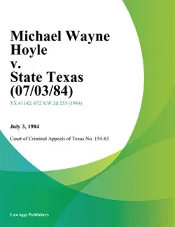 michael wayne hoyle v. state texas book cover image