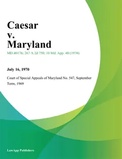 caesar v. maryland book cover image