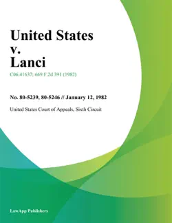 united states v. lanci book cover image