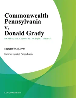 commonwealth pennsylvania v. donald grady book cover image
