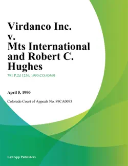 virdanco inc. v. mts international and robert c. hughes book cover image