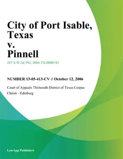 city of port isable, texas v. pinnell book cover image