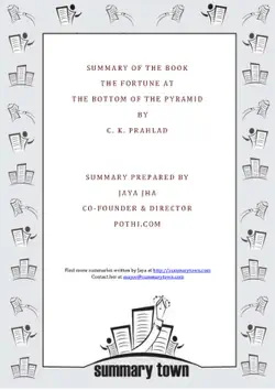 summary of the book the fortune at the bottom of the pyramid by c. k. prahlad book cover image