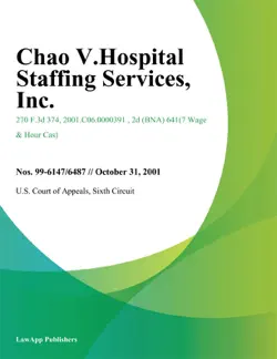 chao v.hospital staffing services imagen de la portada del libro