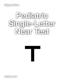 single letter near vision test book cover image