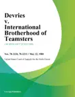 Devries v. International Brotherhood of Teamsters synopsis, comments