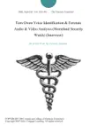 Tom Owen Voice Identification & Forensic Audio & Video Analysis (Homeland Security Watch) (Interview) sinopsis y comentarios