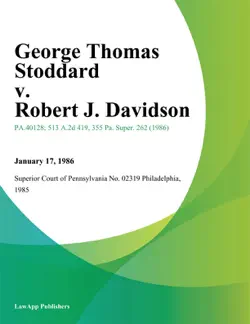 george thomas stoddard v. robert j. davidson book cover image