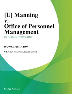 manning v. office of personnel management book cover image