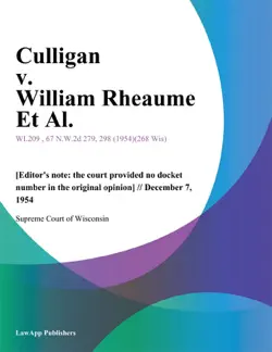 culligan v. william rheaume et al. imagen de la portada del libro