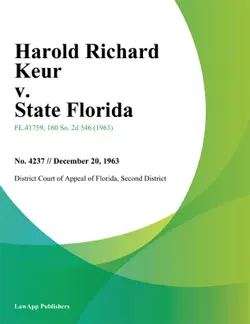 harold richard keur v. state florida book cover image