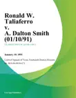 Ronald W. Taliaferro v. A. Dalton Smith synopsis, comments