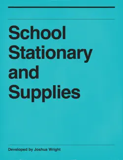 school stationery and supplies book cover image