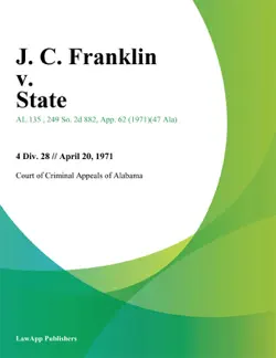 j. c. franklin v. state book cover image