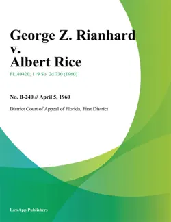 george z. rianhard v. albert rice book cover image
