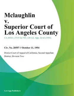 mclaughlin v. superior court of los angeles county book cover image