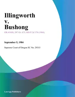 illingworth v. bushong book cover image