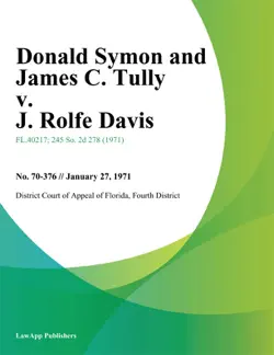 donald symon and james c. tully v. j. rolfe davis book cover image