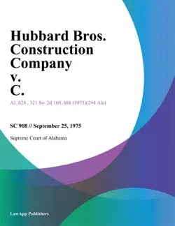 hubbard bros. construction company v. c. imagen de la portada del libro