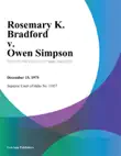 Rosemary K. Bradford v. Owen Simpson synopsis, comments