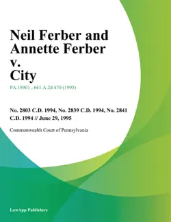 neil ferber and annette ferber v. city book cover image