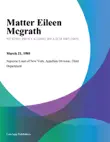 Matter Eileen Mcgrath synopsis, comments