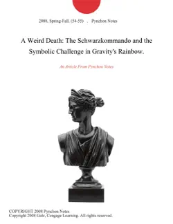 a weird death: the schwarzkommando and the symbolic challenge in gravity's rainbow. imagen de la portada del libro