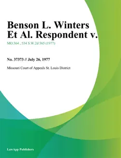 benson l. winters et al. respondent v. book cover image