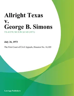 allright texas v. george b. simons imagen de la portada del libro