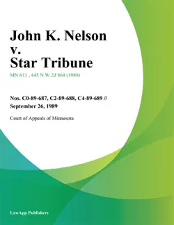 john k. nelson v. star tribune book cover image