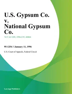 u.s. gypsum co. v. national gypsum co. book cover image